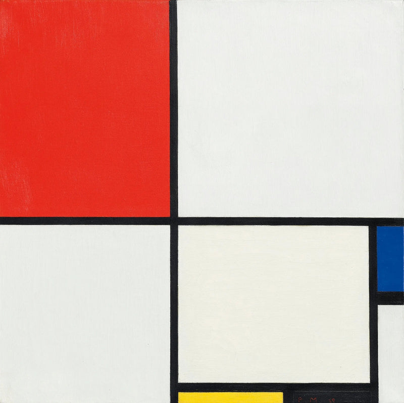 Komposition III med röd, blå, gul och svart - Piet Mondrian