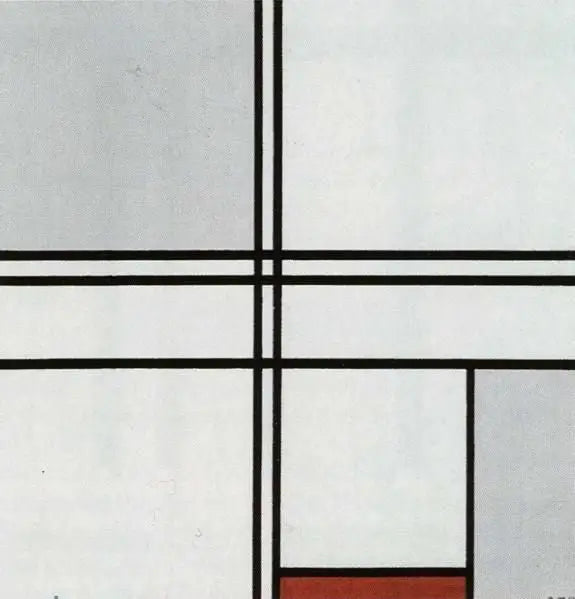 Komposition (nr 1) Grå-Röd - Piet Mondrian