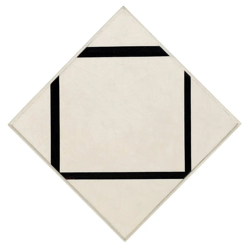 Komposition nr 1: Romb med fyra linjer - Piet Mondrian