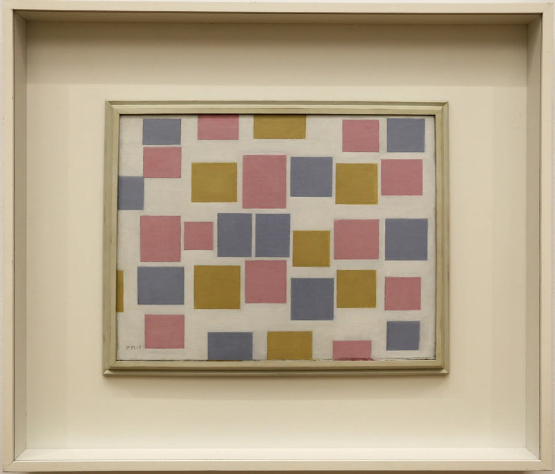 komposition nr 3 med färgfält - Piet Mondrian