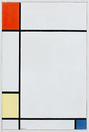 Komposition nr III med röd, gul och blå - Piet Mondrian