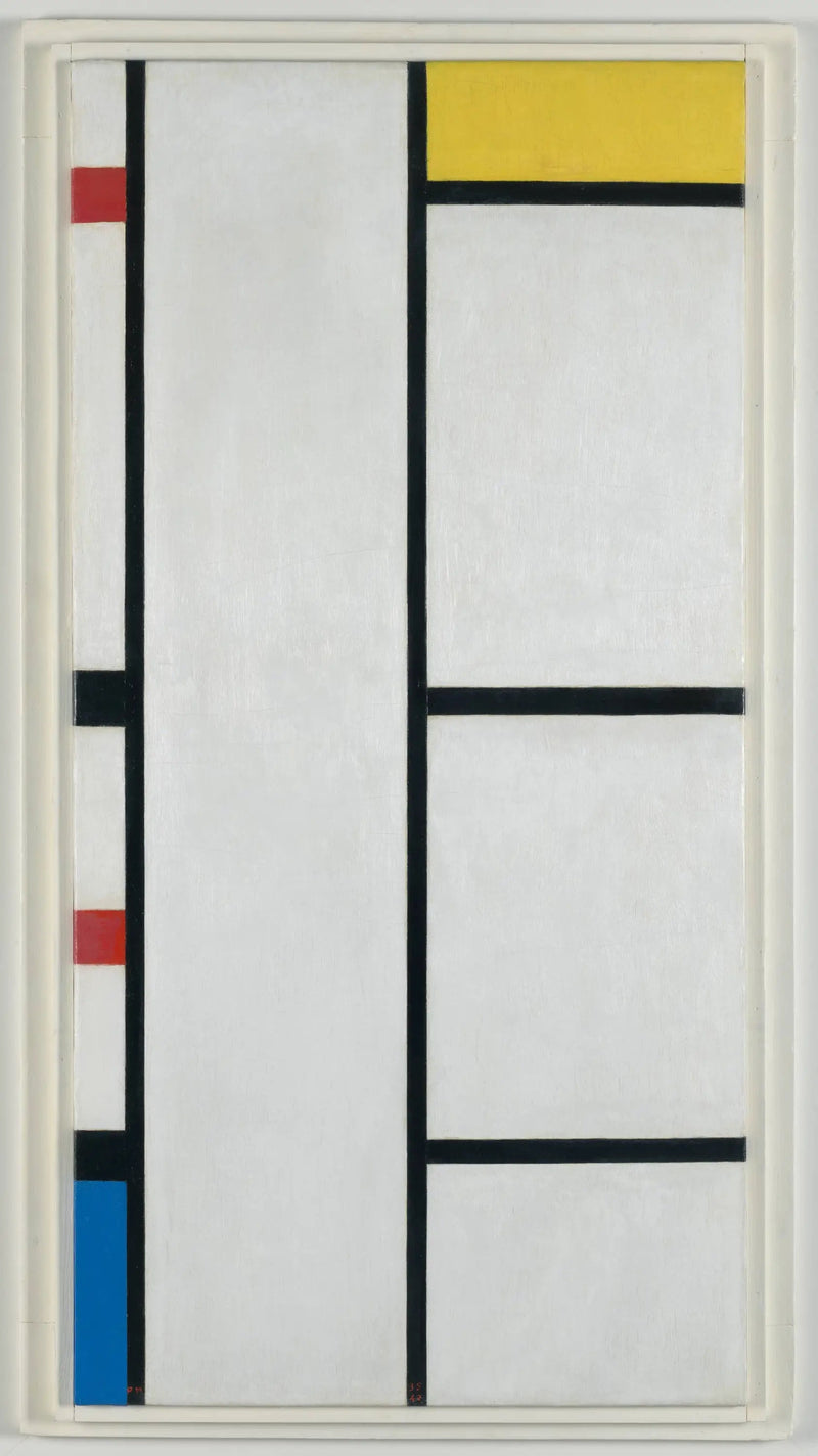 Komposition (nr III) vit-gul / Komposition med röd, gul och blå - Piet Mondrian