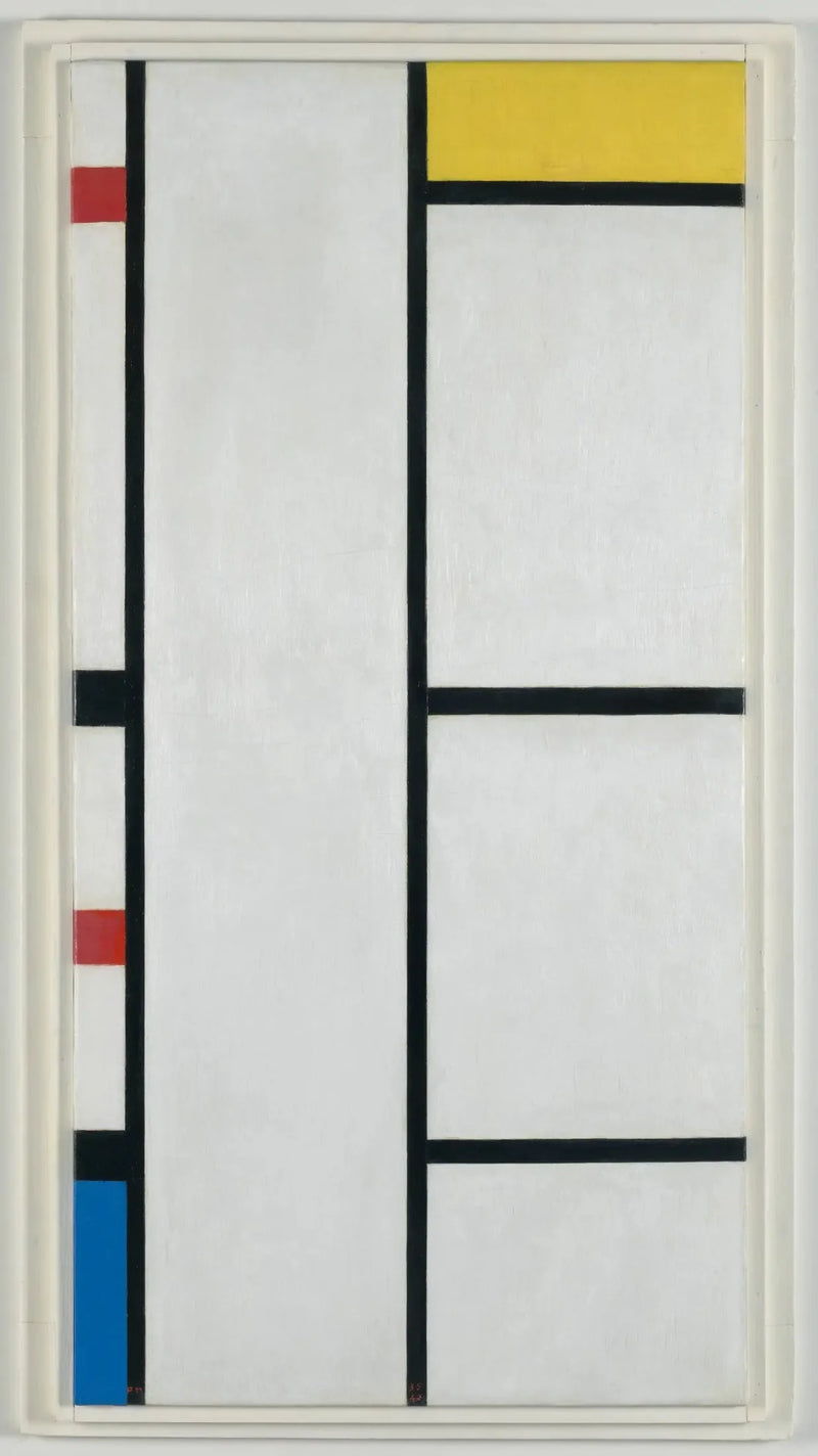Komposition (nr III) vit-gul / Komposition med röd, gul och blå - Piet Mondrian