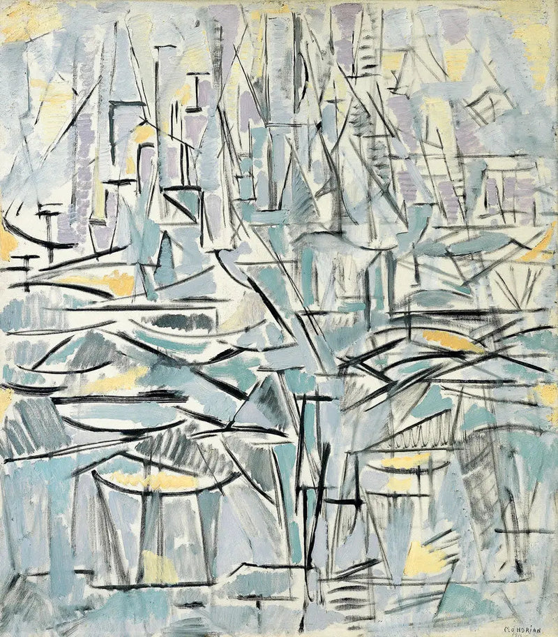 Komposition nr XVI, Komposition 1 (Träd) - Piet Mondrian