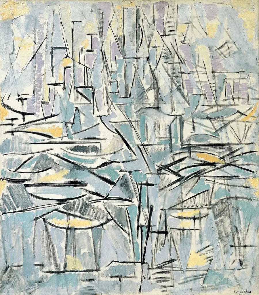 Komposition nr XVI, Komposition 1 (Träd) - Piet Mondrian