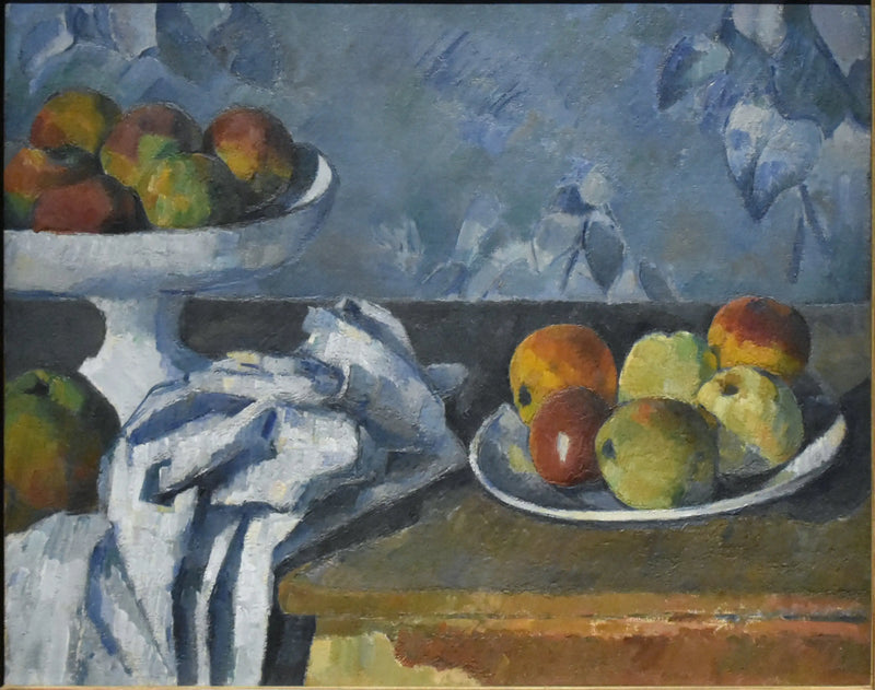 Fruktskål, tallrik och äpplen - Paul Cézanne