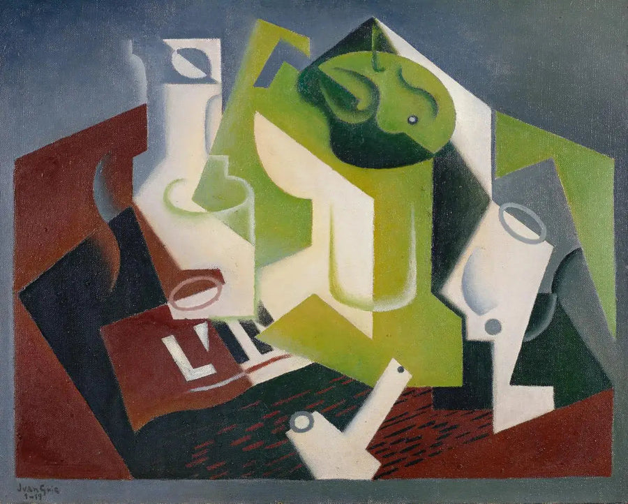 Fruktskål och pipa - Juan Gris