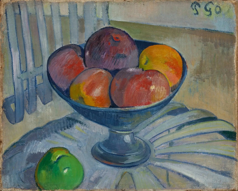 Fruktskål på en trädgårdsstol - Paul Gauguin