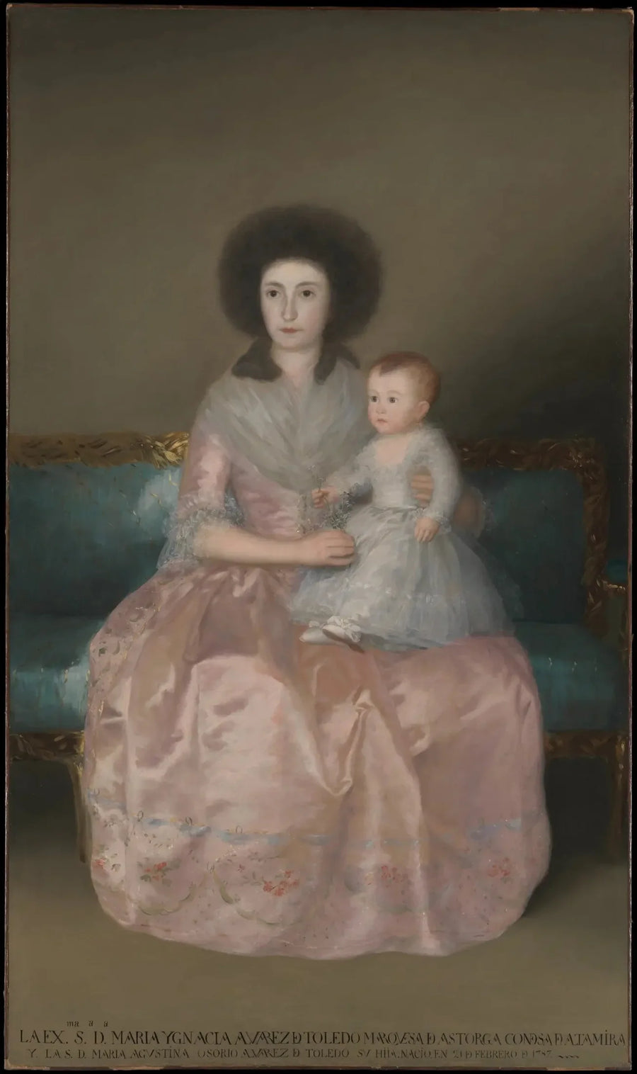 Condesa de Altamira och hennes dotter, María Agustina - Francisco de Goya