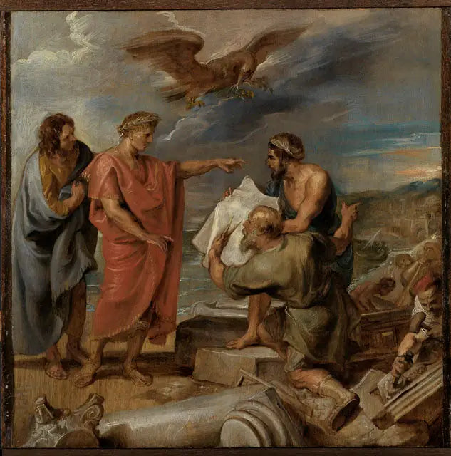 Constantin som leder byggandet av Konstantinopel - Peter Paul Rubens