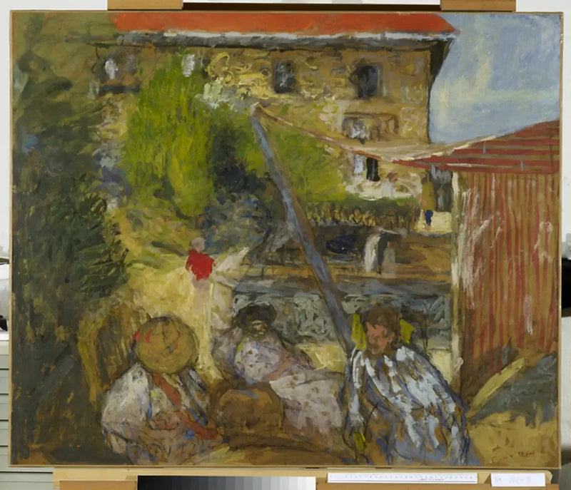 Samtal i trädgården - Édouard Vuillard