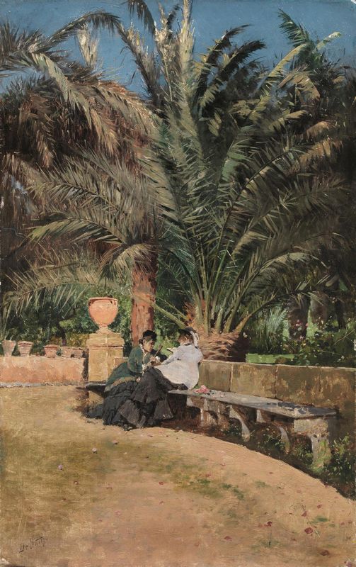 Samtal i trädgården - Giuseppe De Nittis