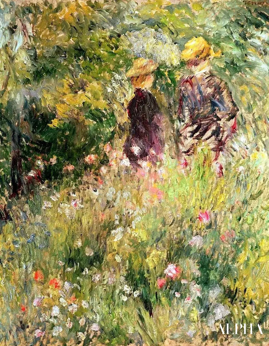 Conversation dans un Jardin de Rose - Pierre-Auguste Renoir - Reproductions de tableaux et peintures haut de gamme