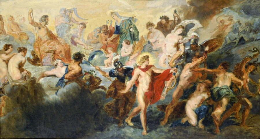 Kopia efter Rubens målning "Guds råd" - Pierre-Auguste Renoir
