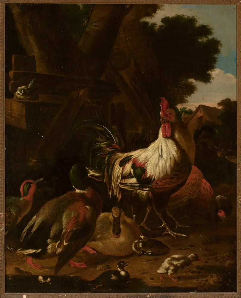 Höna och ankor - Melchior de Hondecoeter