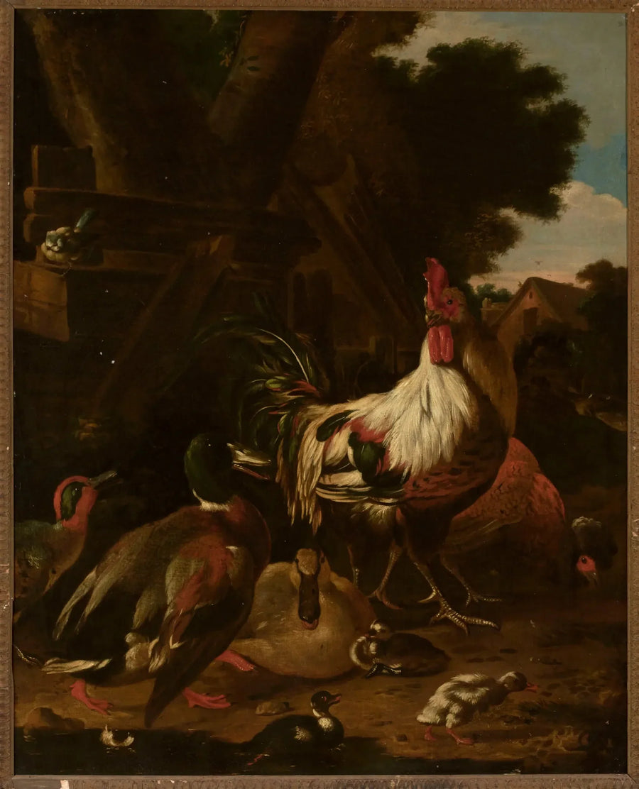 Höna och ankor - Melchior de Hondecoeter