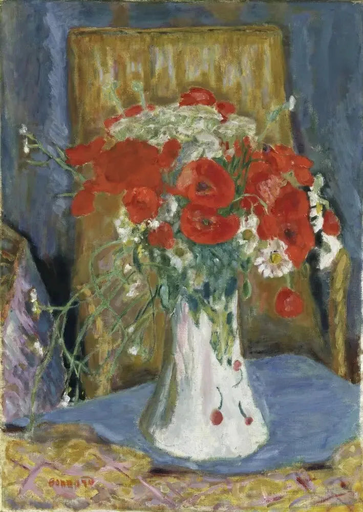Vallmo i en vas - Pierre Bonnard