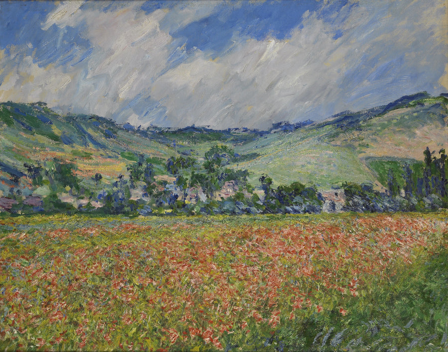 Vallmofält, omgivningar av Giverny W999 - Claude Monet