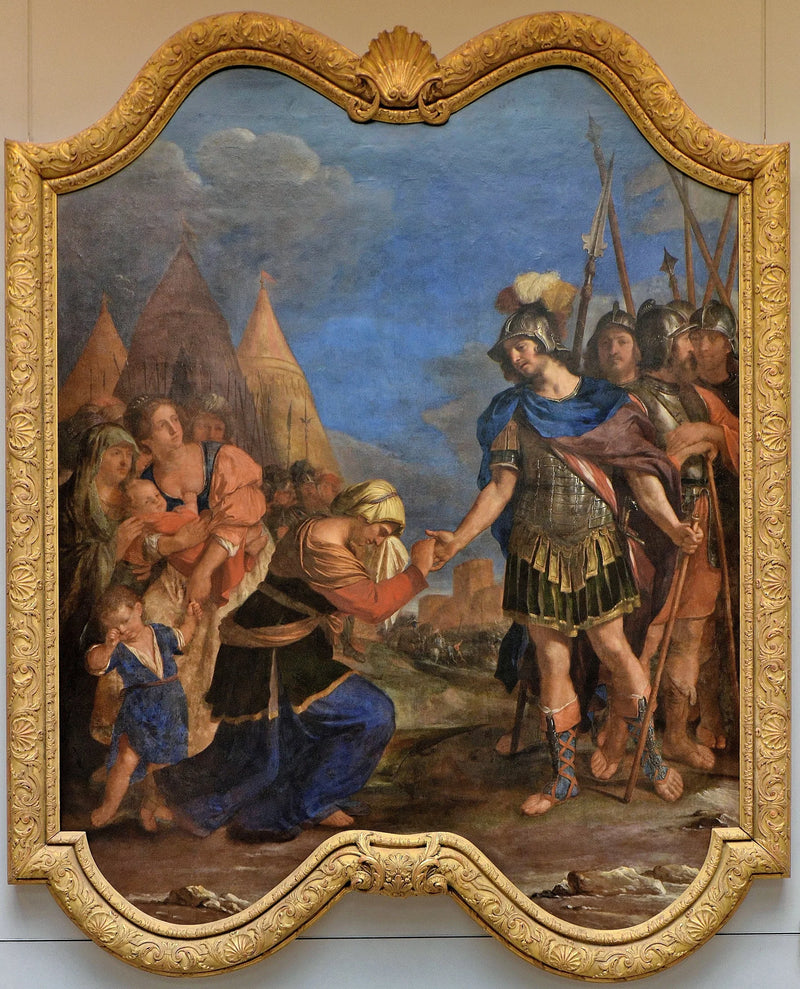 Coriolan förd av sin mor - Guercino
