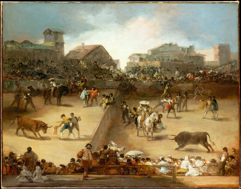 Tjurfäktning i den delade arenan - Francisco de Goya