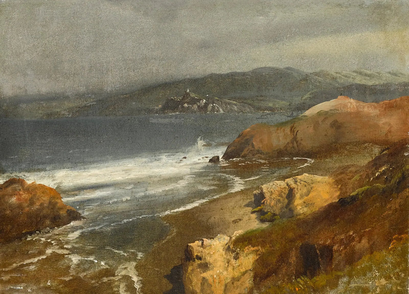 Stillahavskusten, Kalifornien eller utsikt mot Point Bonita fyr - Albert Bierstadt