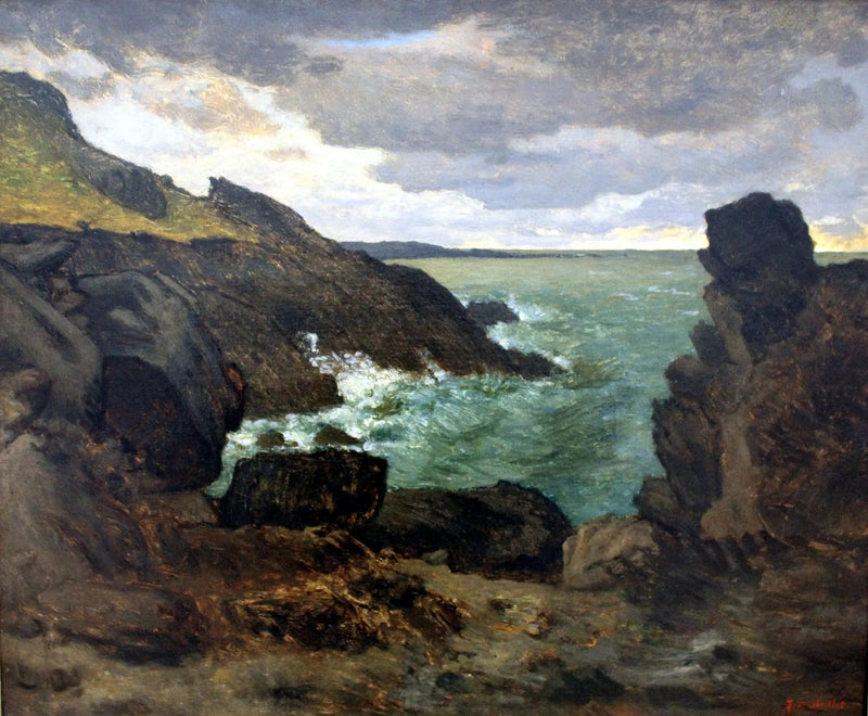 Klippig kust vid Gréville - Jean-François Millet