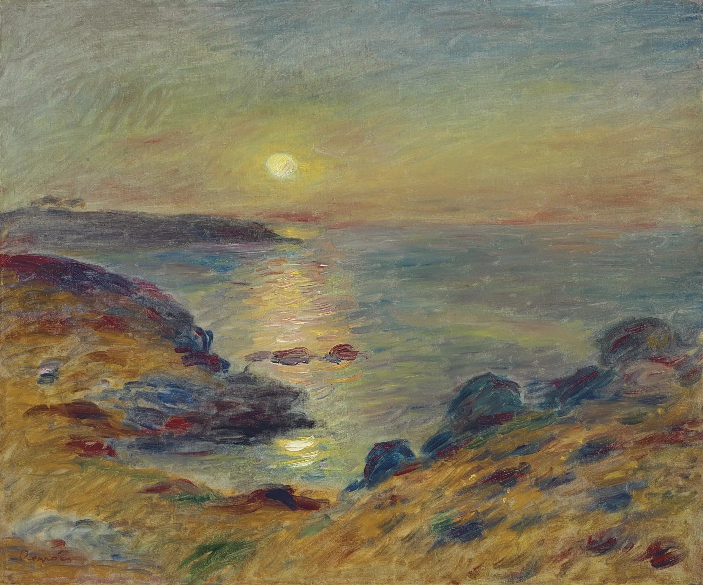 Coucher de soleil à Douarnenez - Pierre-Auguste Renoir image 1 reproduction réalisée par Alpha Reproduction