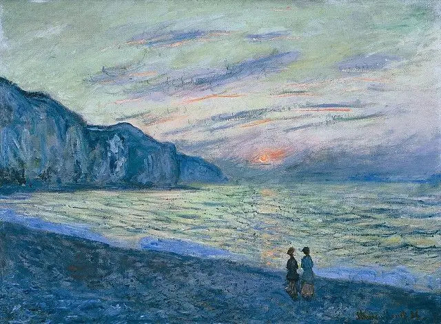 Solnedgång i Pourville - Claude Monet