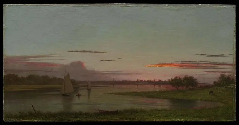 Solnedgång, Black Rock, Connecticut - Martin Johnson Heade