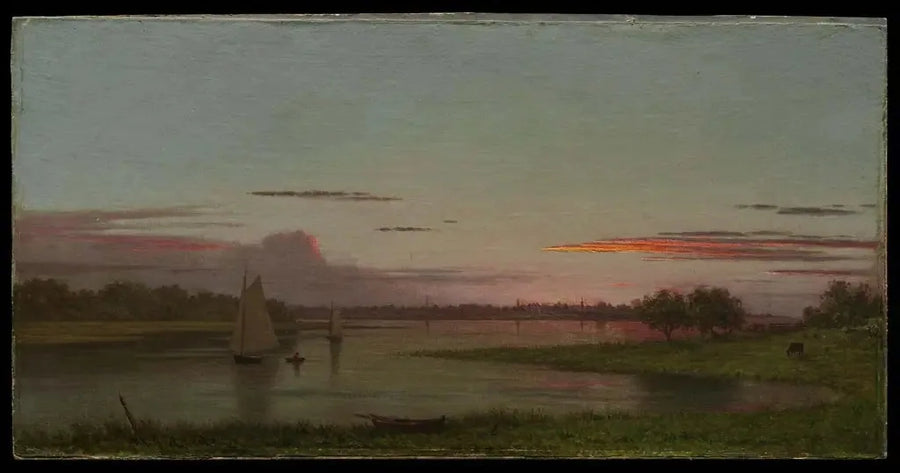 Solnedgång, Black Rock, Connecticut - Martin Johnson Heade