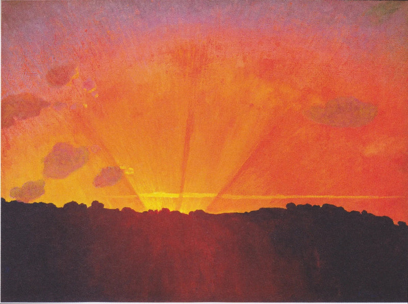 Solnedgång, orange himmel - Félix Vallotton