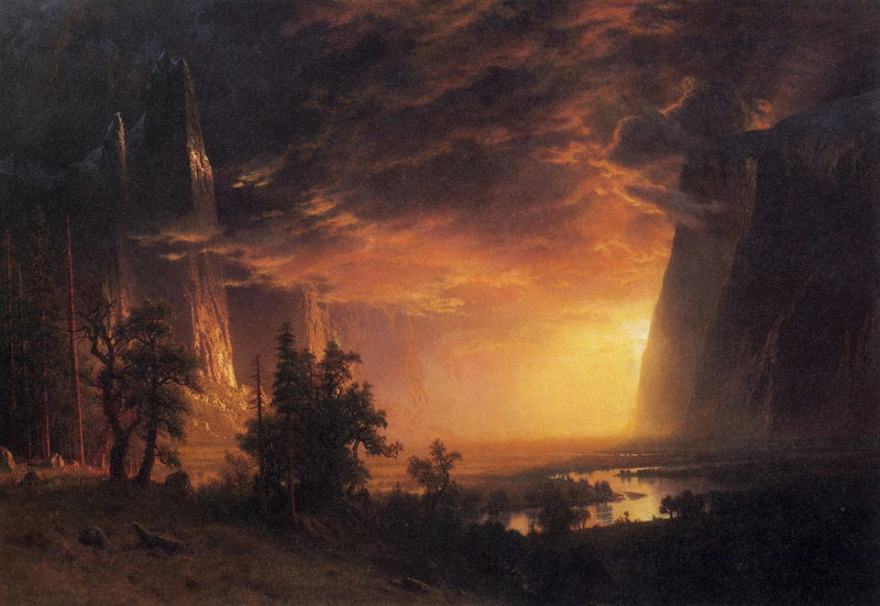 Solnedgång i Yosemite-dalen - Albert Bierstadt