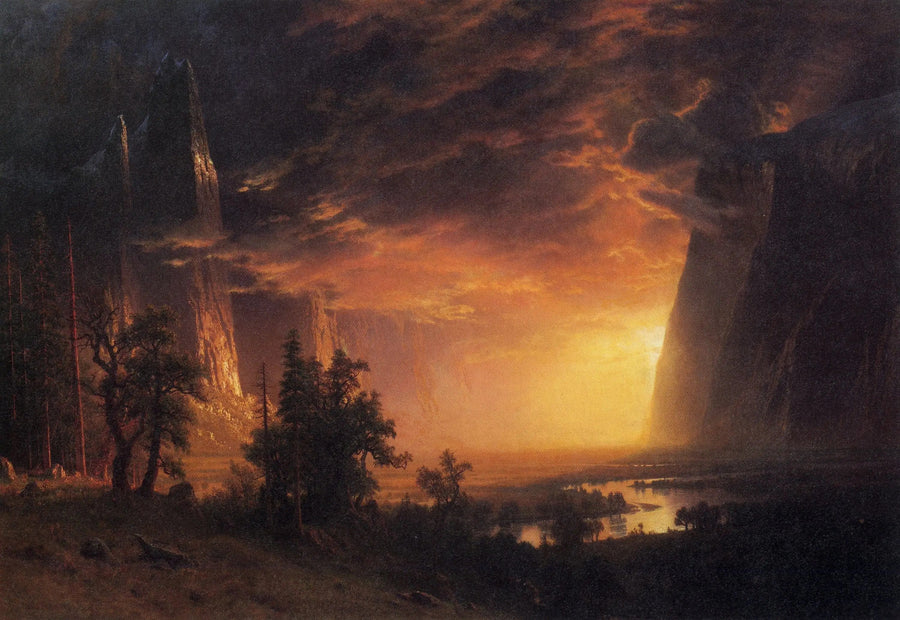 Solnedgång i Yosemite-dalen - Albert Bierstadt