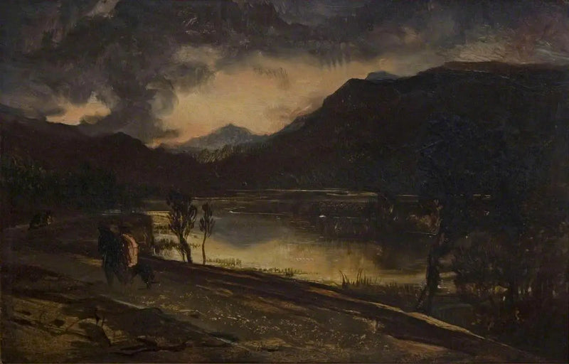 Solnedgång i Skottland - Edwin Henry Landseer