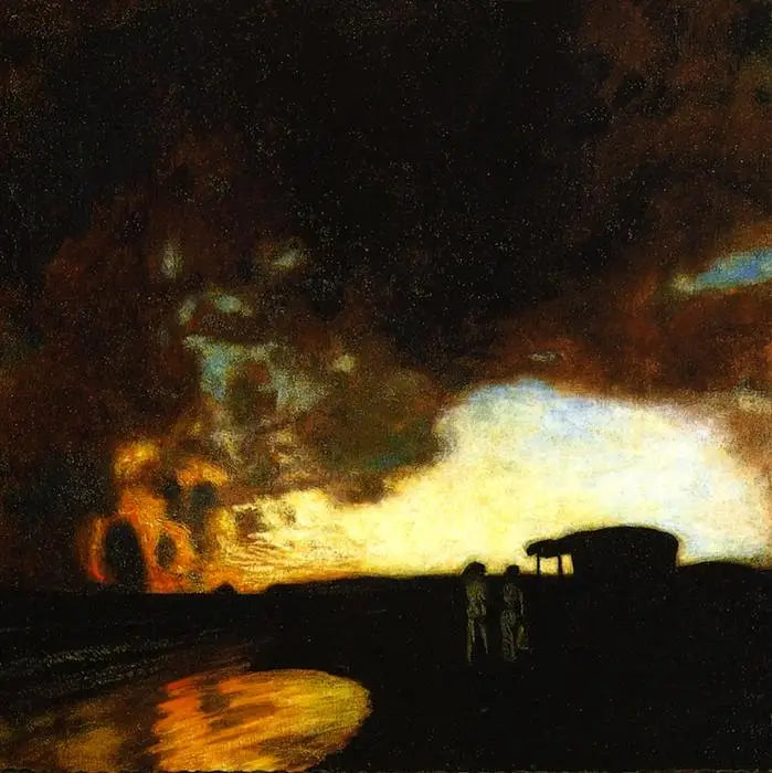 Solnedgång till havs - Franz Von Stuck