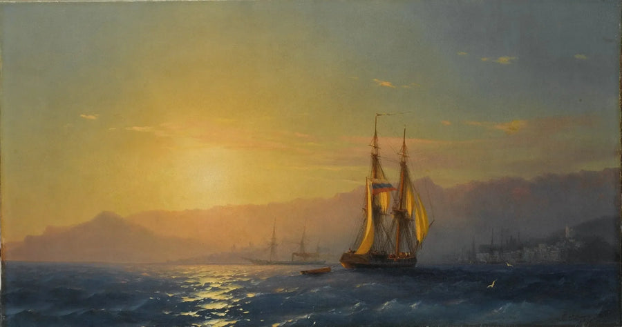 Solnedgång till havs - Ivan Aïvazovski