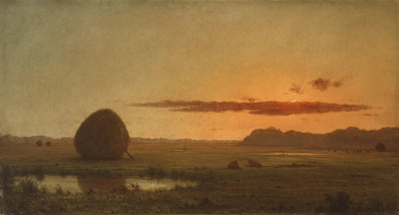 Solnedgång, Newburyport Meadows - Martin Johnson Heade
