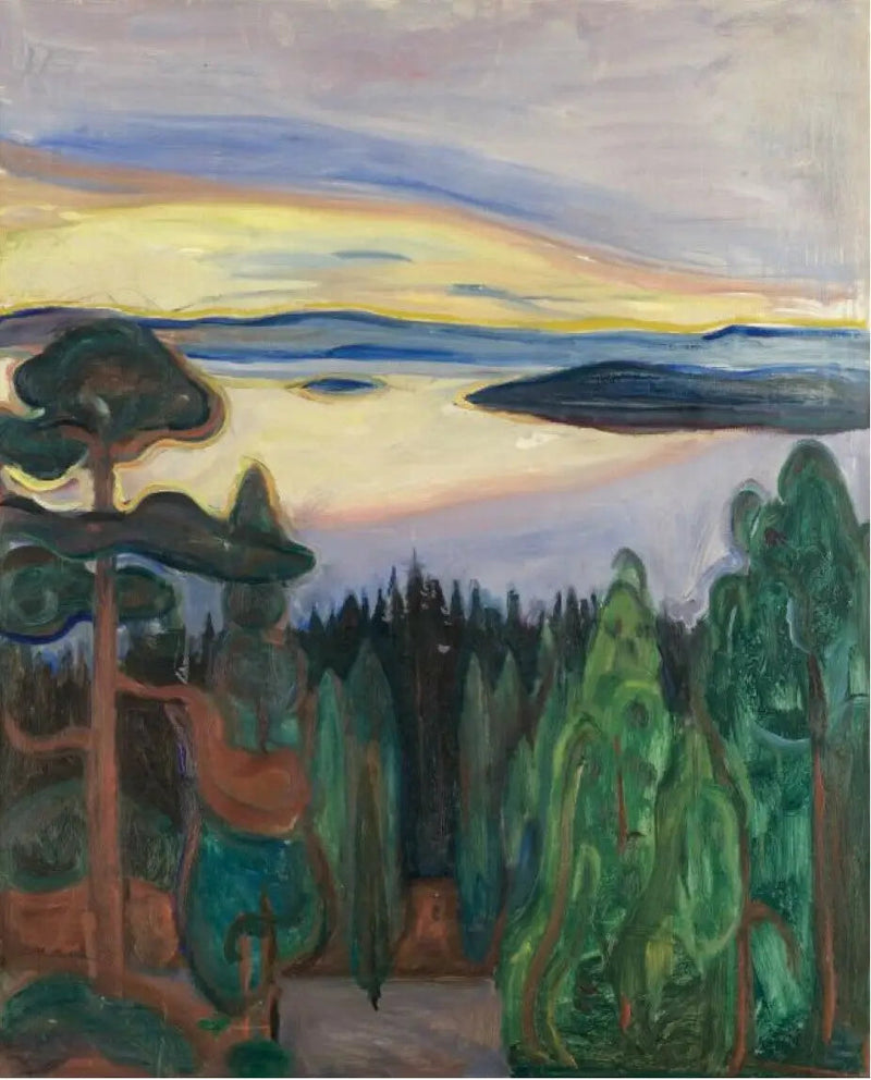 Solnedgång, Nordstrand - Edvard Munch