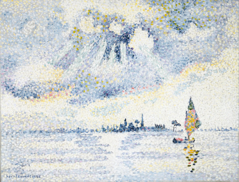 Solnedgång över Venetiens lagun - Henri-Edmond Cross