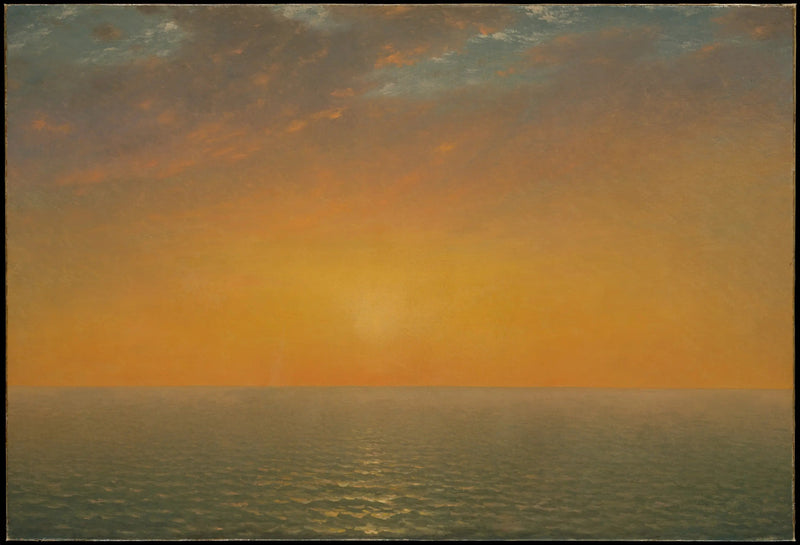 Solnedgång över havet - John Frederick Kensett