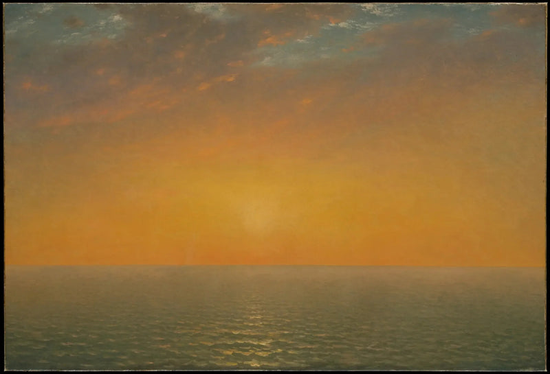 Solnedgång över havet - John Frederick Kensett