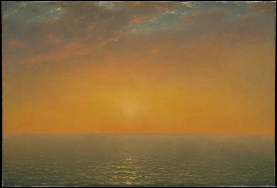 Solnedgång över havet - John Frederick Kensett