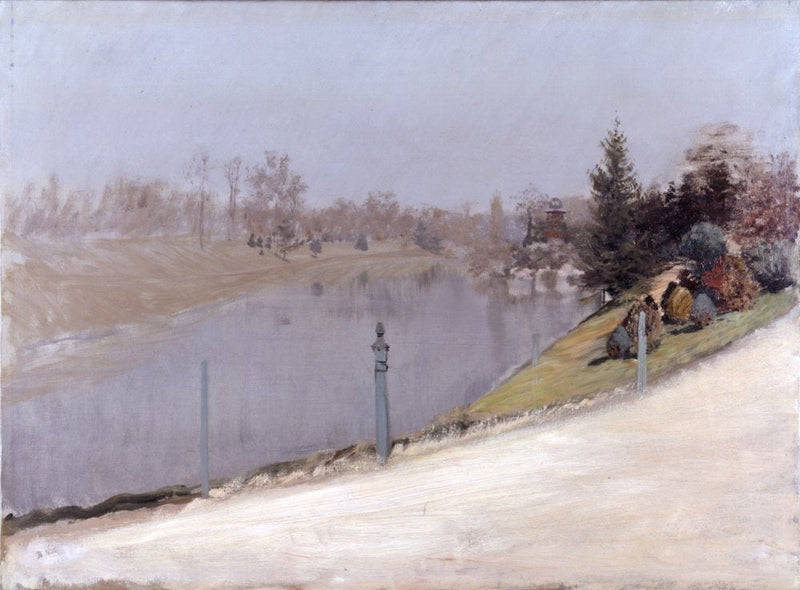 Solnedgång över Seine - Giuseppe De Nittis