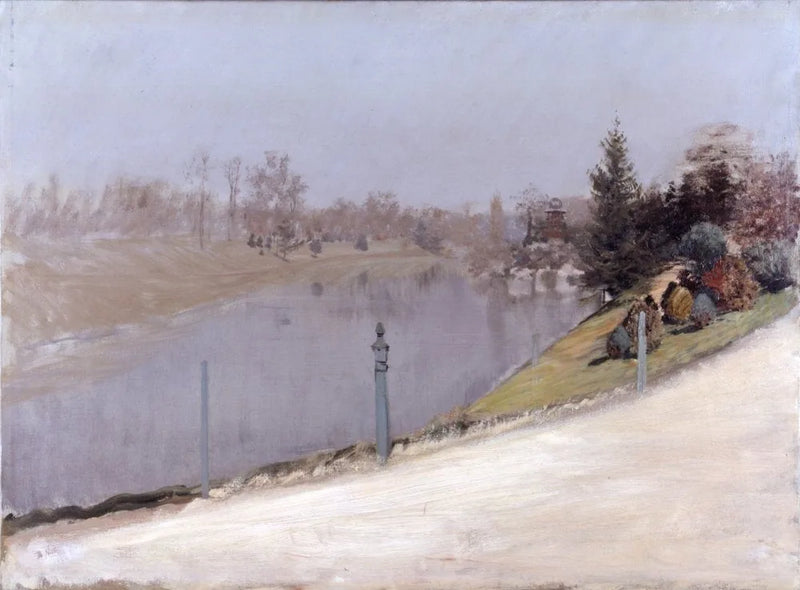 Solnedgång över Seine - Giuseppe De Nittis