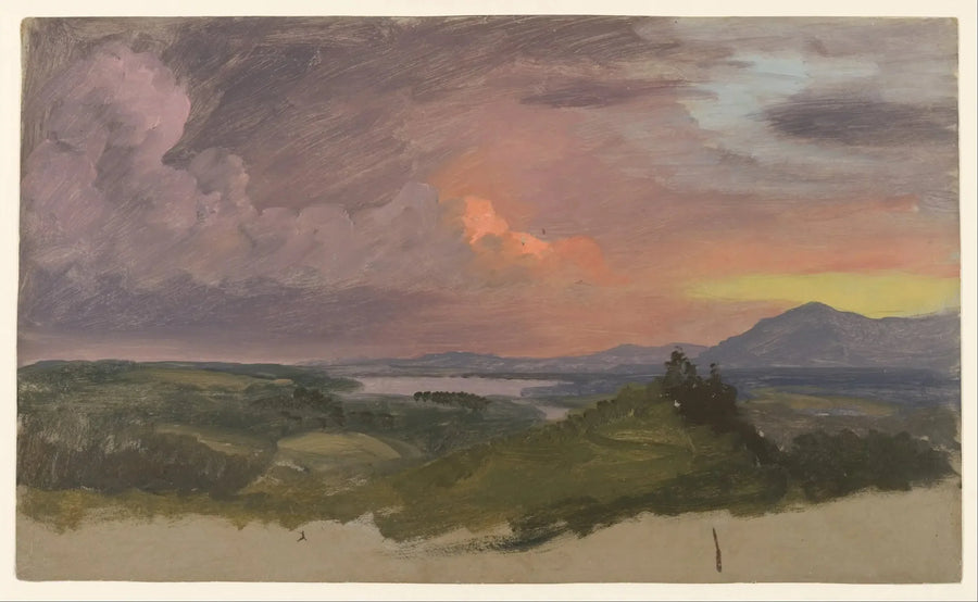 Solnedgång över Hudson-daln - Frederic Edwin Church