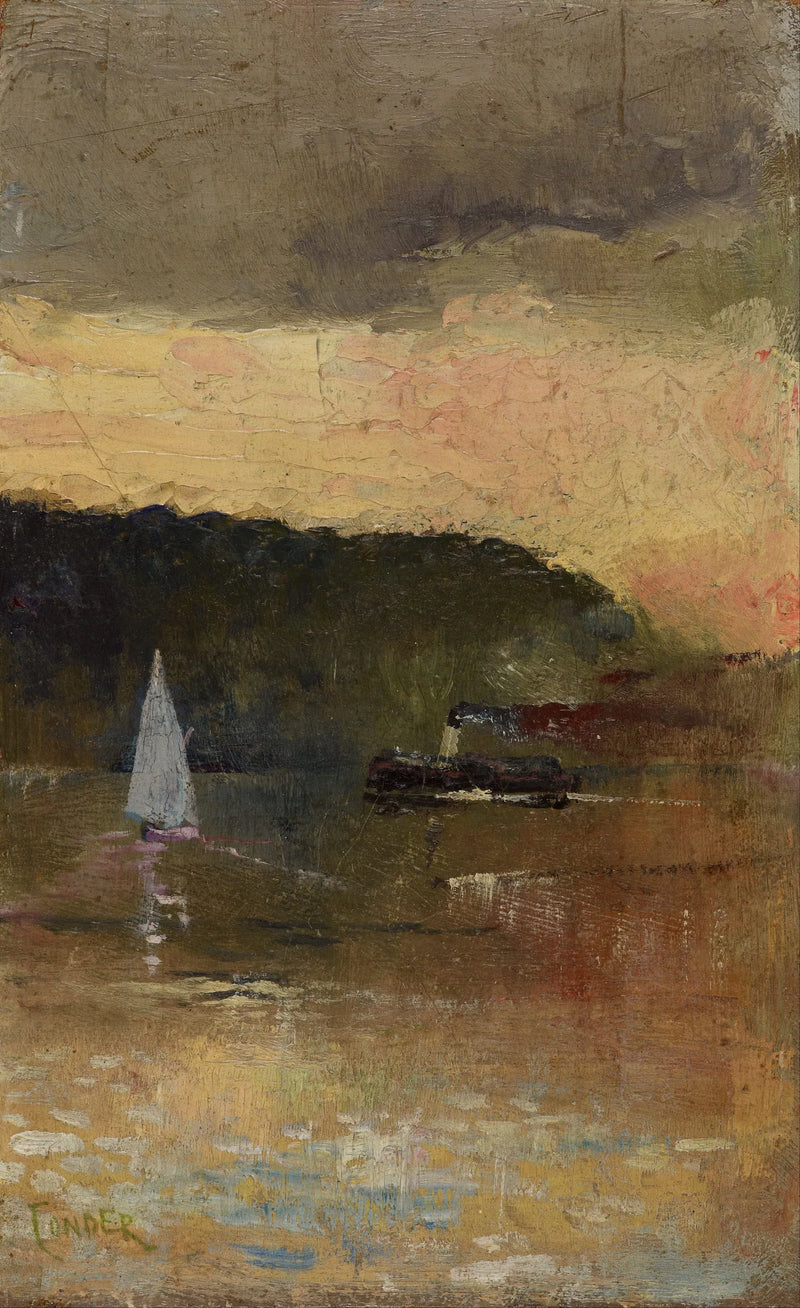Solnedgång över Sydney hamn - Charles Conder