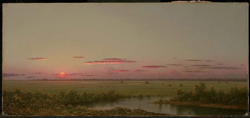 Solnedgång över Long Beach - Martin Johnson Heade