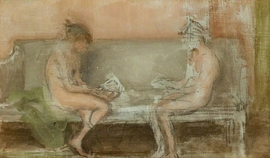 Köttfärgad och silver: kortspelarna - James Abbott McNeill Whistler