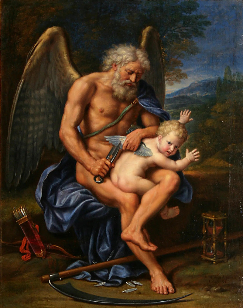 Skär tiden med Cupids vingar - Pierre Mignard