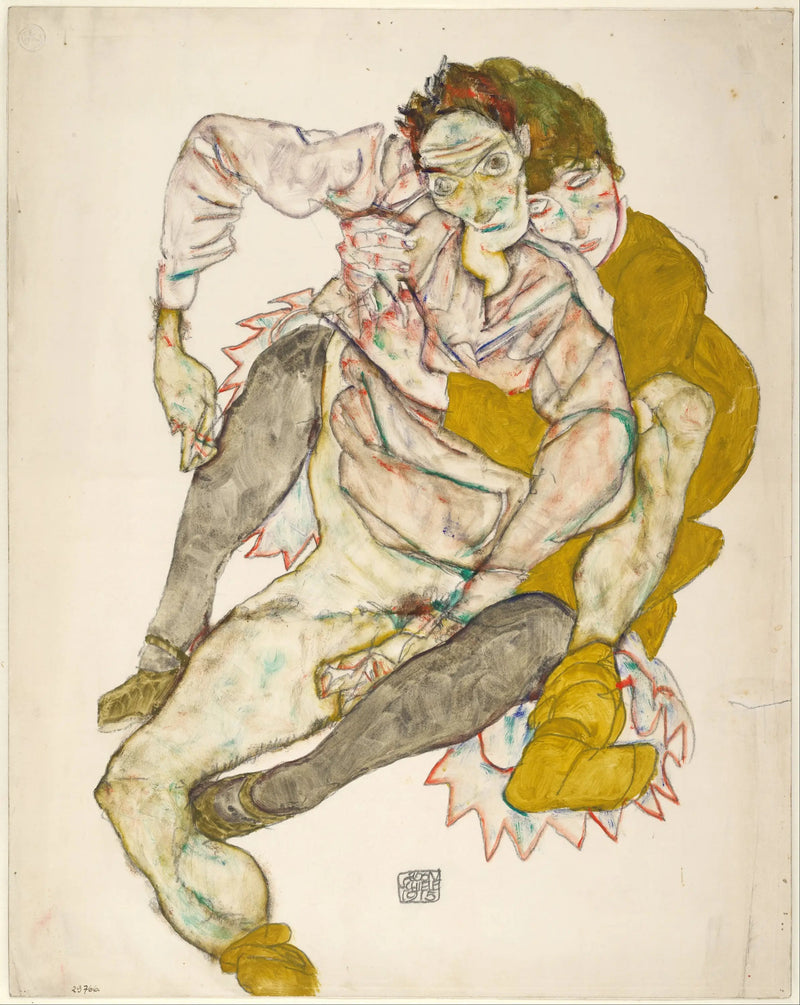 Sittande par - Egon Schiele